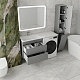 Style Line Тумба с раковиной под стиральную машину Даллас 130 L Люкс Plus подвесная серая – картинка-16